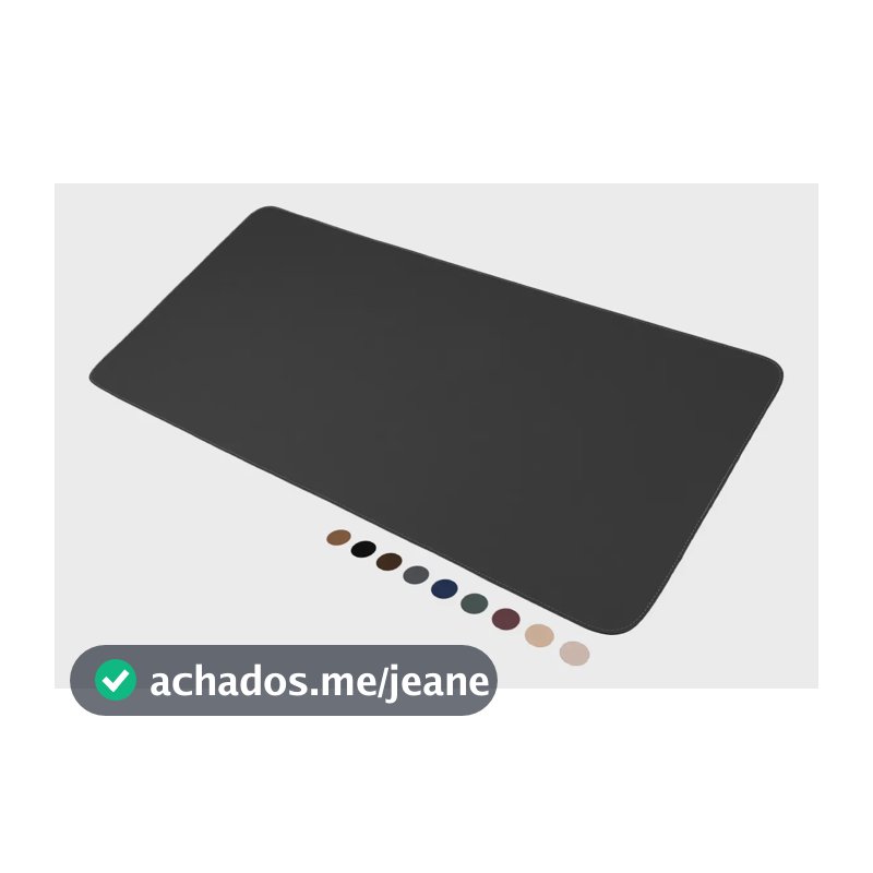 Mousepad Grande Preto 90x40 Deskpad Couro Antiderrapante Mesa Computador Notebook Eddias