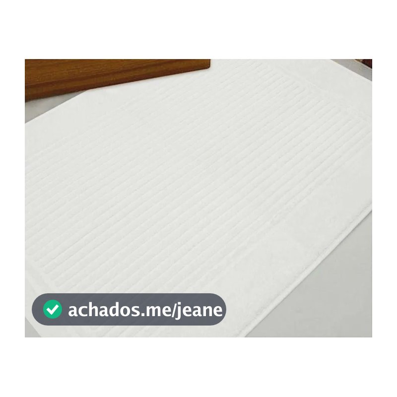 Tapete de Banheiro Buddemeyer Canelado Branco em Algodão 48 cm x 75 cm