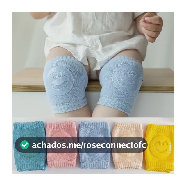 Joelheiras Azuis Sorridentes Para Bebês - Engatinhar E Prime