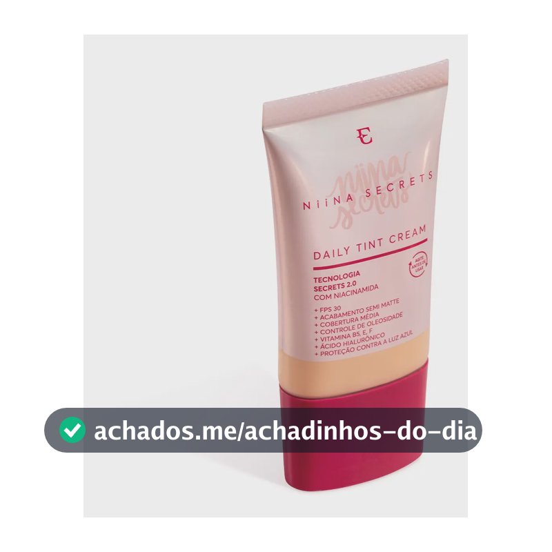 Base Líquida Cor 03 Daily Tint Cream Niina Secrets 25ml Claro