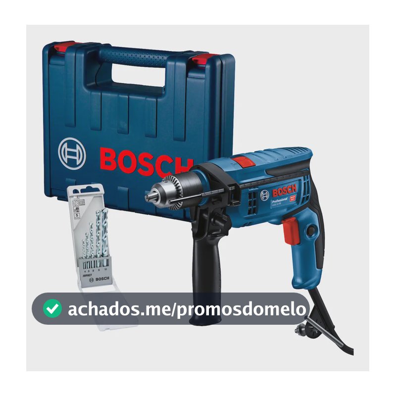 Furadeira Impacto 1/2 Pol 750w Gsb13re Com Maleta + Kit