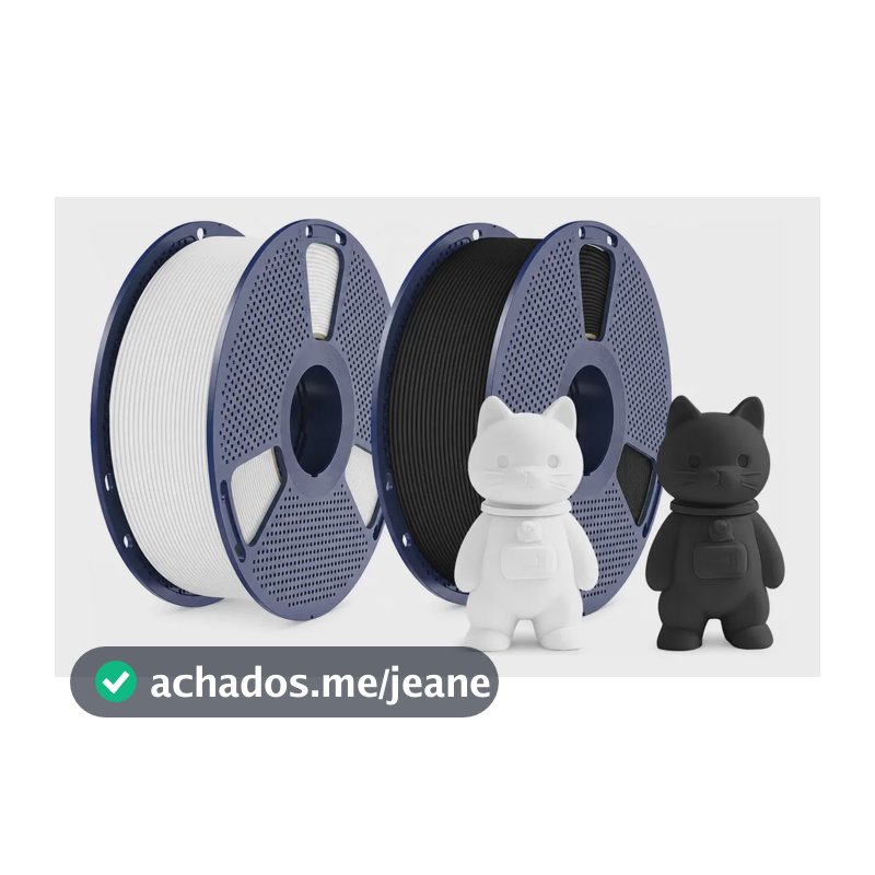 Filamento Sunlu Pla Mate 500g-2pack 1.75mm Para Impressora Preto E Branco
