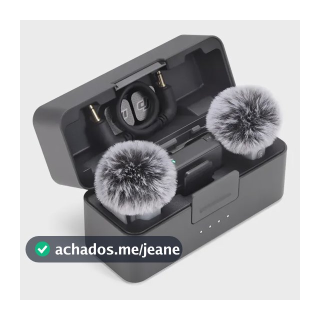 Microfone Lapela Sem Fio Dji Mic Mini 2 Combo + Nf 2tx 1rx Preto