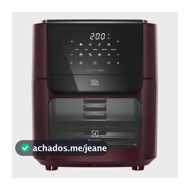 Fritadeira Elétrica Sem Óleo Air Fryer Oven Electrolux por Rita Lobo 12L Digital Vermelha Escura Experience 1700W (EAF86)
