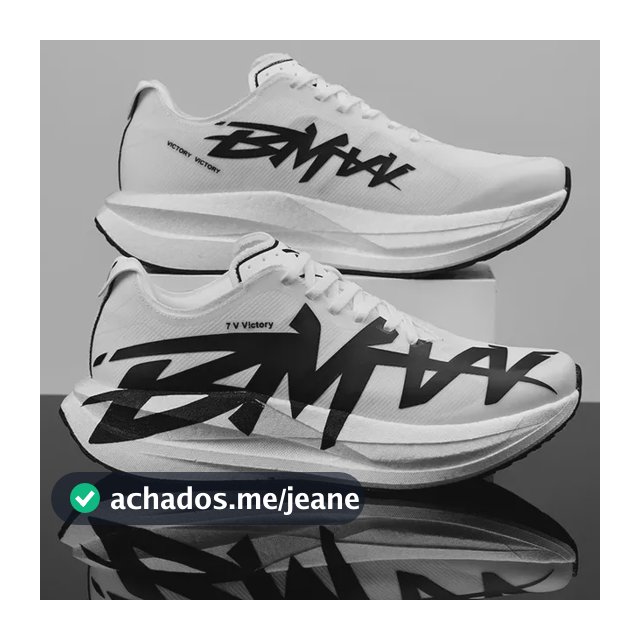 Tênis Corrida Chunta Placa Carbono Leve Amortecido Unissex White And Black 43