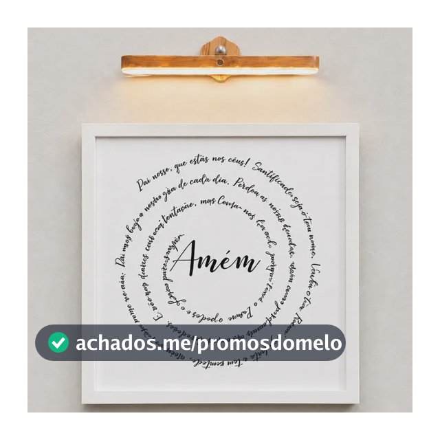 Quadro Caixa De Luz 43x43 Resinado Oração Do Pai Nosso