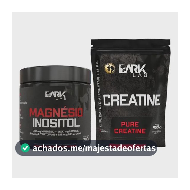 Magnésio Taurina Maracujá + Creatina Pura 500g Dark Lab