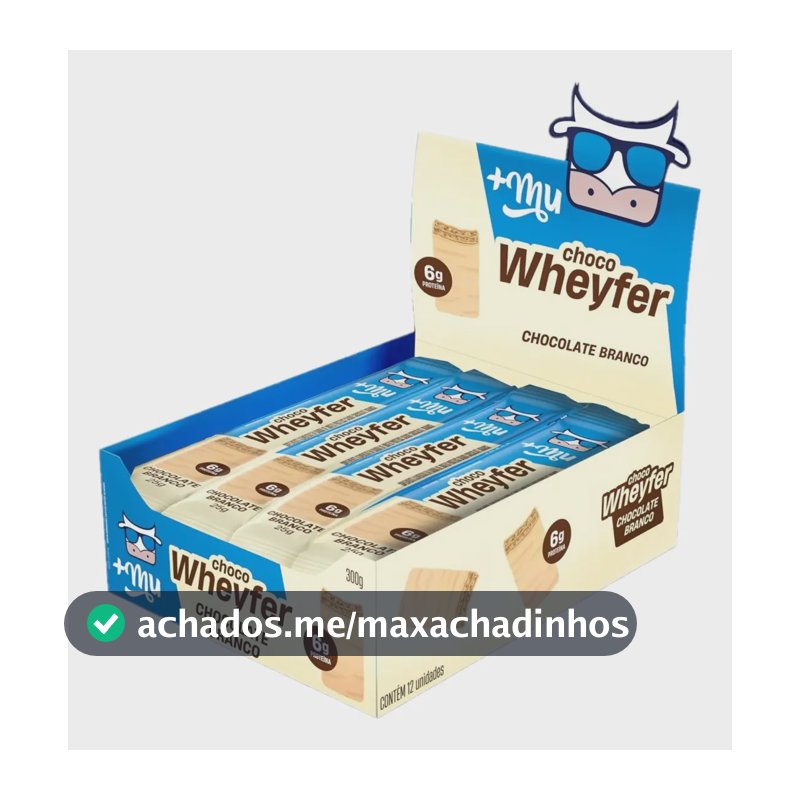 Proteína +mu Chocowheyfer Em Barra De Proteína Sabor Chocolate Branco 12 Un