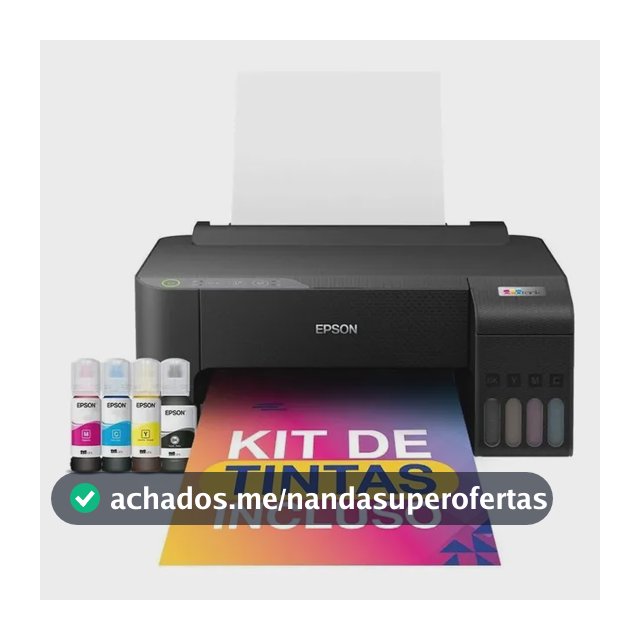 Impressora Epson Ecotank L1250 Tanque De Tinta Wi-fi Usb Preto Bivolt