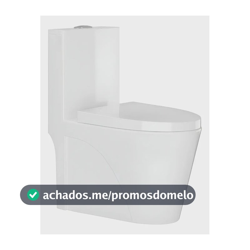Vaso Sanitário Monobloco Caixa Acoplada Completo - Privada Branco