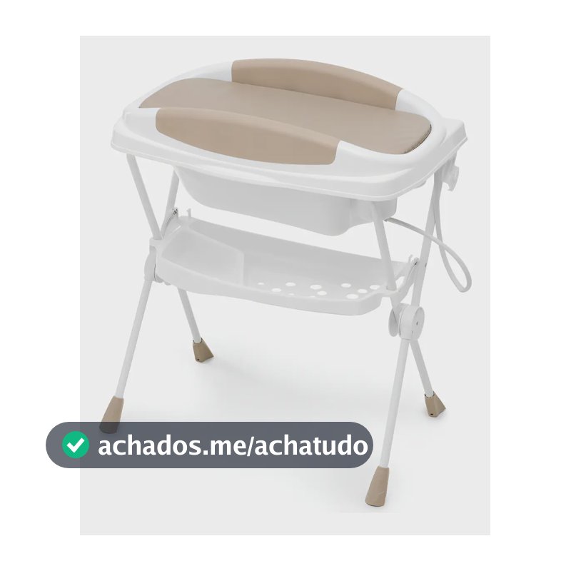 Banheira Plástica Para Bebê Premium com Trocador Galzerano