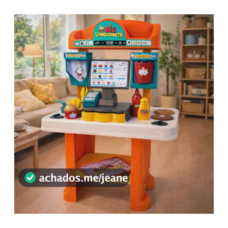 Big Lanchonete Fast Food De 16 Peças Brinquedo Completa Big Star Infantil