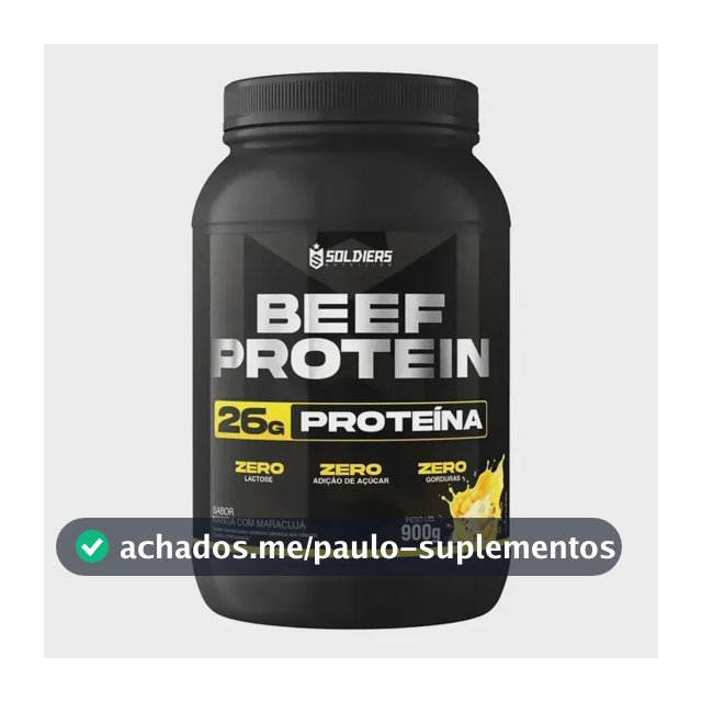 Proteína Beef Protein Zero Lactose Suplemento Alimentar Em Pó Manga Com Maracujá 900g - Soldiers Nutrition