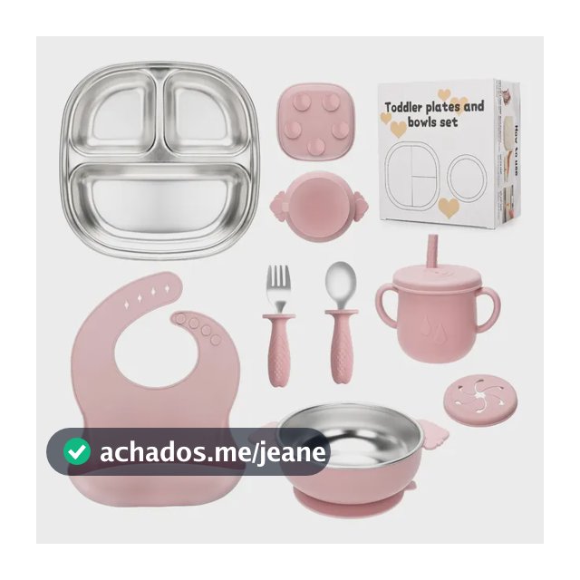 Conjunto De Prato E Tigela Infantil De Aço Inoxidável