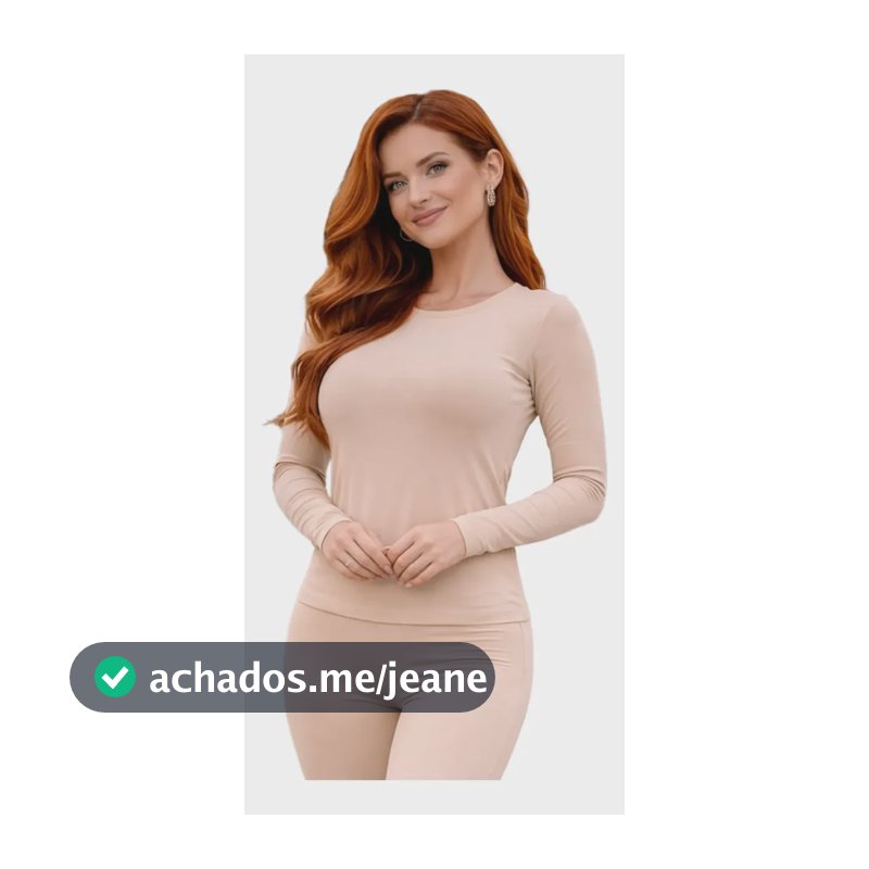 Térmica Slim Feminina Inverno Leve E Aconchegante 603.c4 Bege Gg