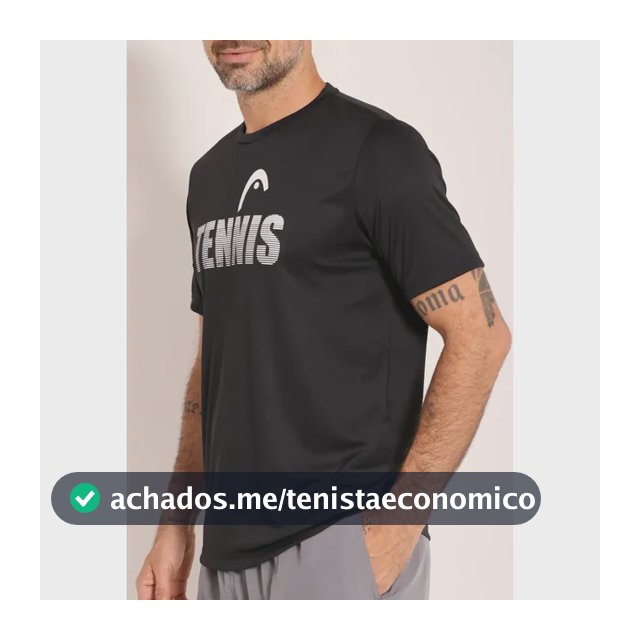 Camiseta Head Dry Wishbone Estampa Tennis