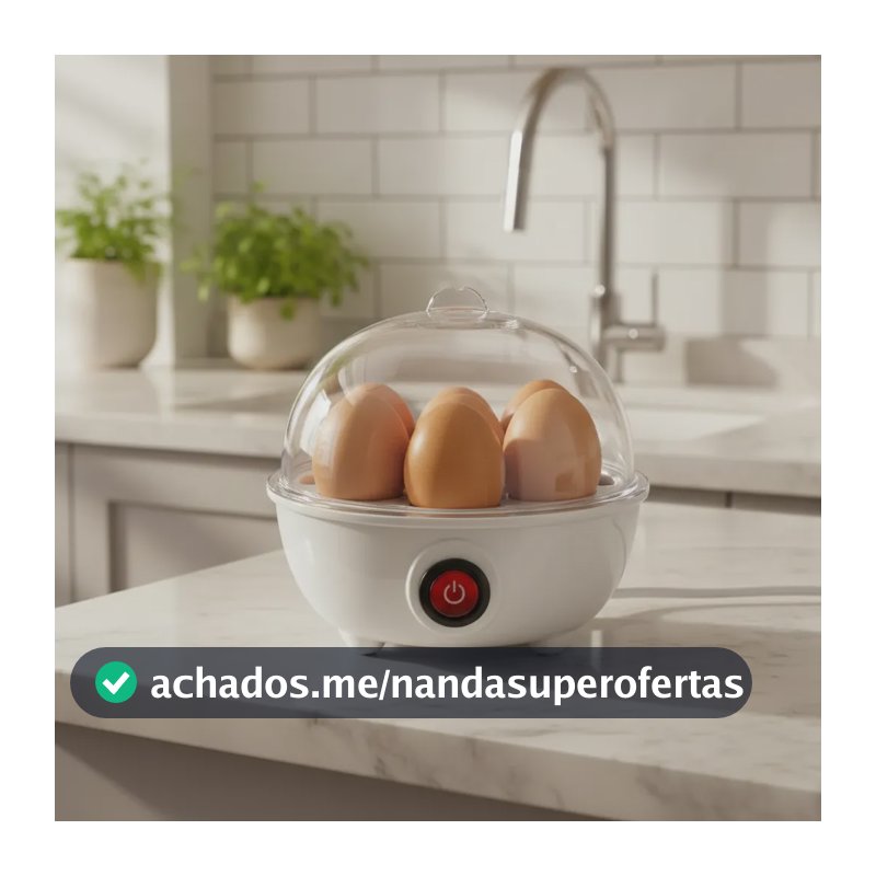 Cozedor De Ovos Elétrico Portatil Cozinhar A Vapor Legumes Branco 127v