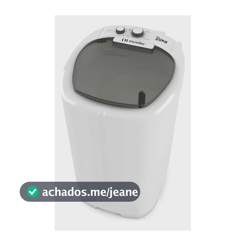 Máquina De Lavar Semiautomática Tanquinho Mueller Big 20 Kg Branco
