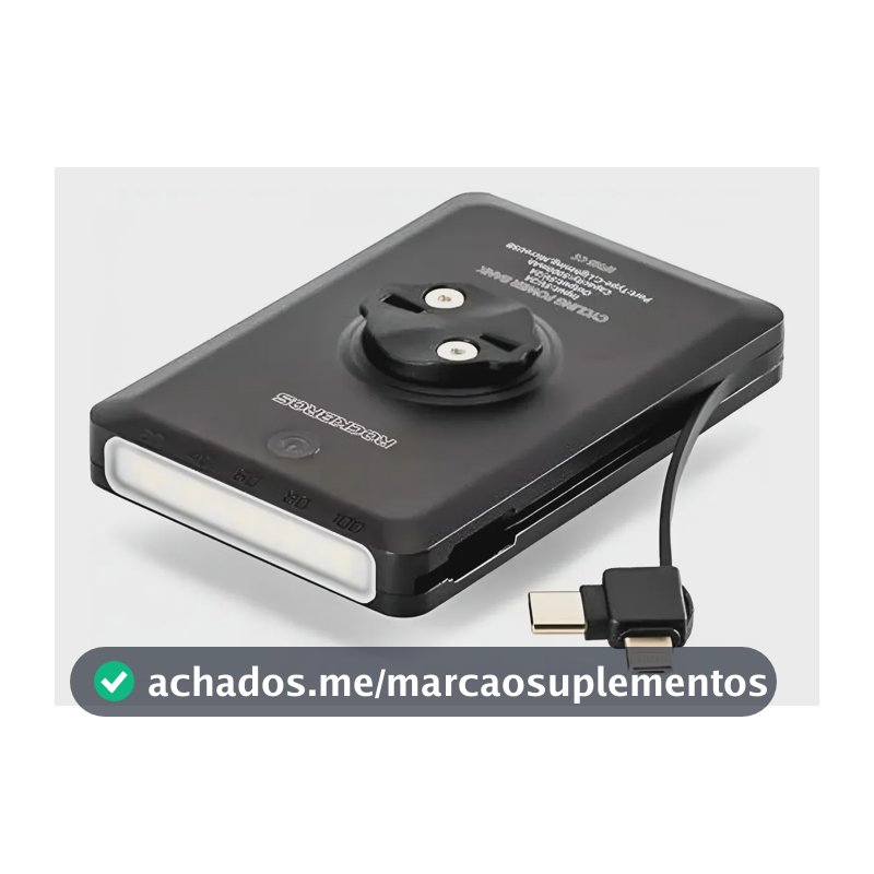Luz Dianteira Rockbros Power Bank Suporte Ação Gps Preto