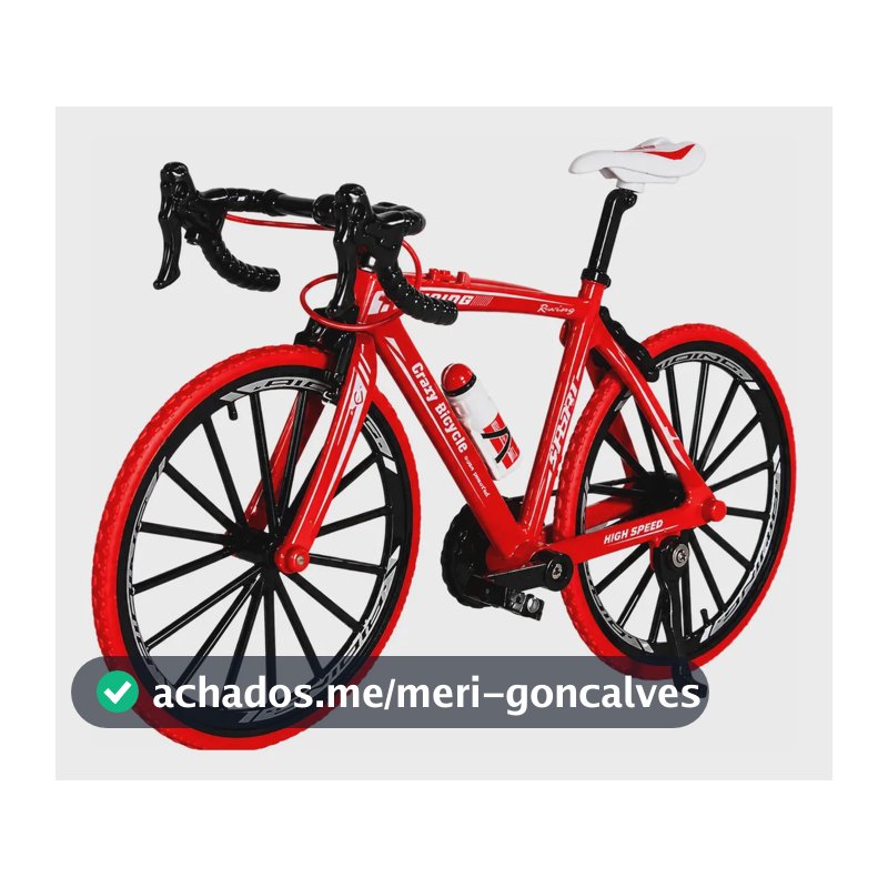 Miniatura Bike JXM MTB Escala 1:10 Vermelha Colecionável Alumínio