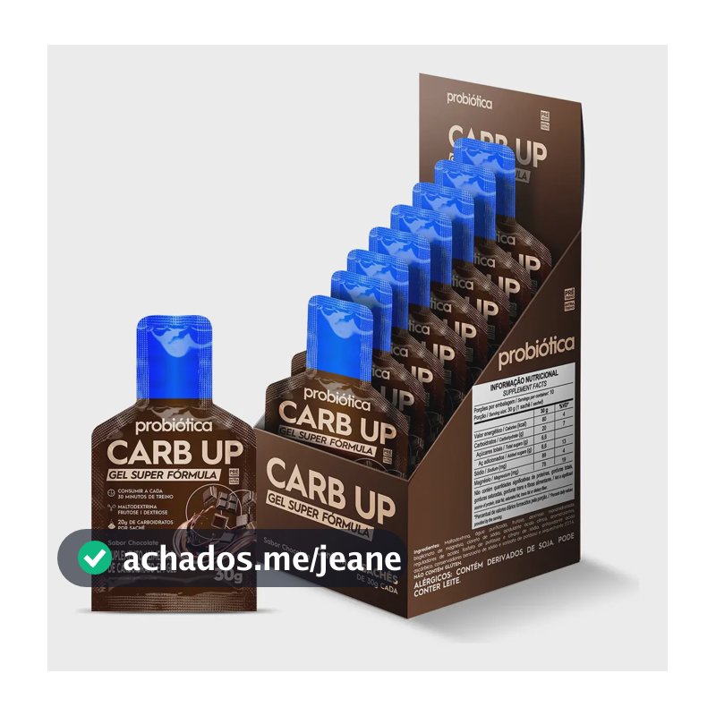 Carboidrato Carb Up Super Fórmula em gel sabor Chocolate 10 un Probiótica