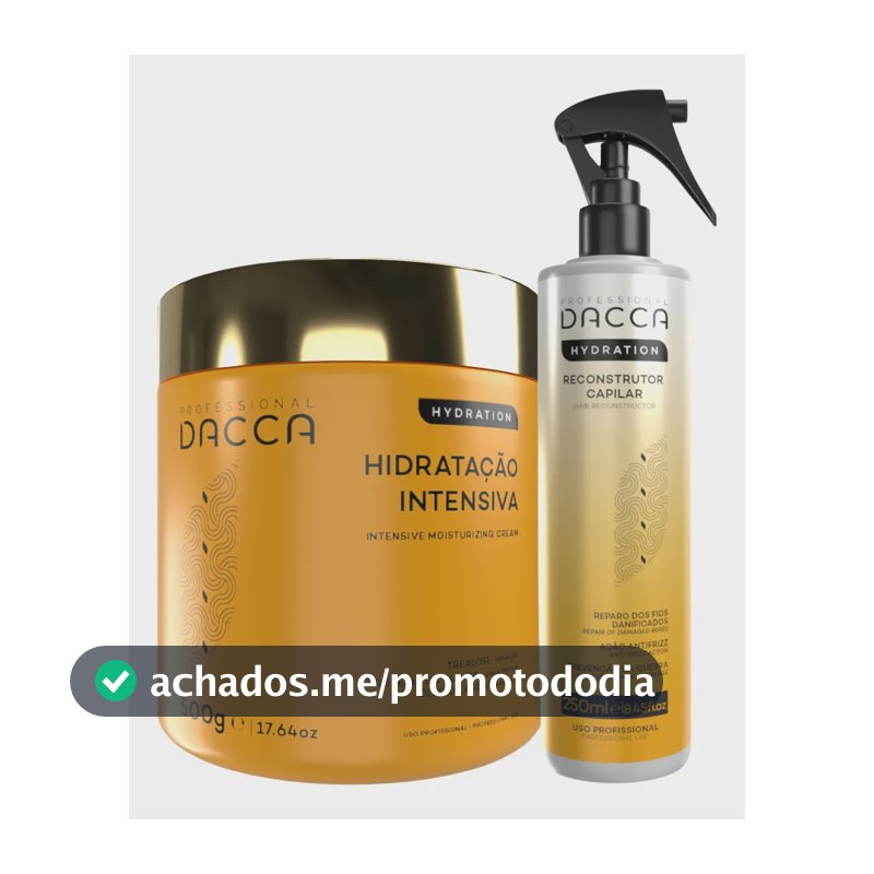 Kit Dacca Máscara Creme De Hidratação E Reconstrutor Capilar Instantâneo Profissional
