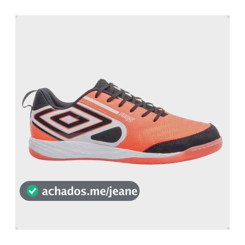 Tenis Umbro Pro 5 Bump Indoor Chuteira Futsal Laranja 40 Br