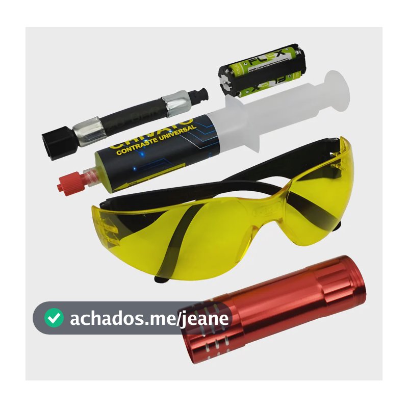 Kit Detector De Vazamentos Sistema De Refrigeração Uv Azul 127/220v