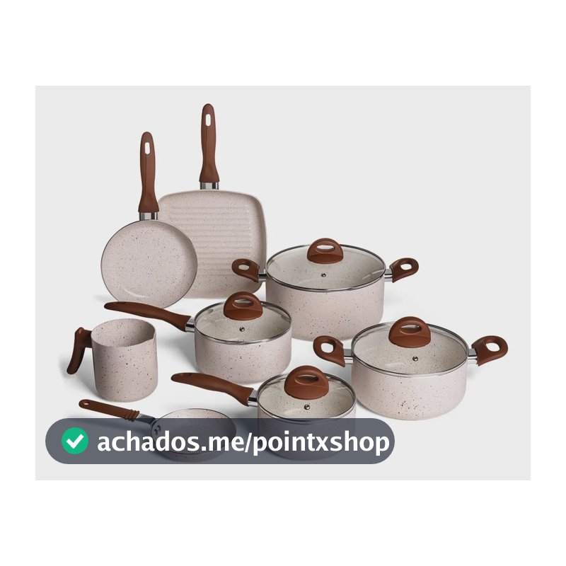 Conj de Panelas 8 Peças Ceramic Life Smart Plus Vanilla - Brinox