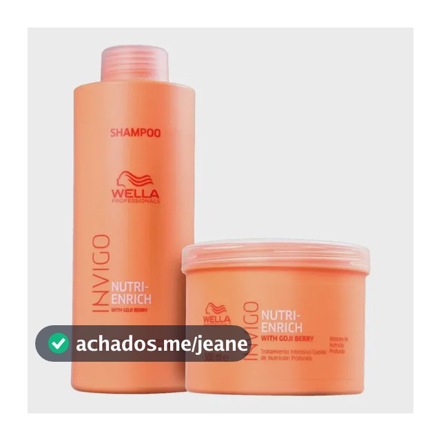 Wella Professionals Invigo Nutri Enrich Kit Shampoo 1000ml + Máscara 500ml