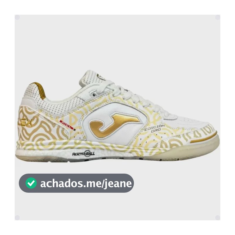 Chuteira Futsal Joma Topflex Rebound Masculino Indoor Couro Ouro 42 Br