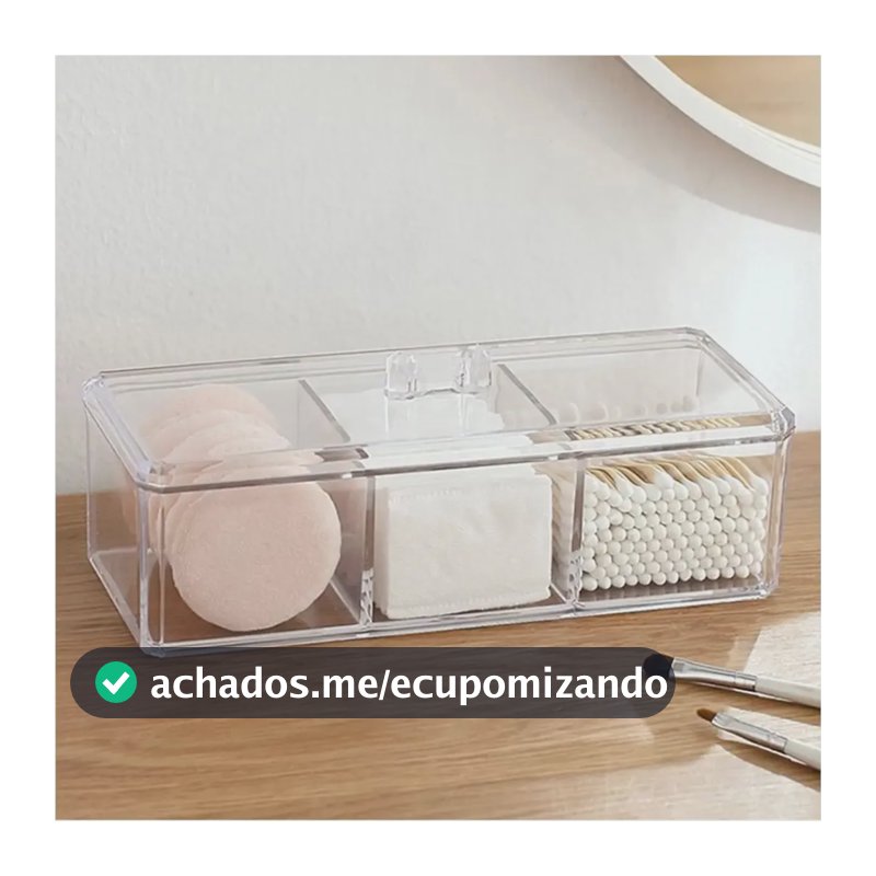 Porta Algodão Cotonete Organizador Acrílico Porta Remédios Transparente