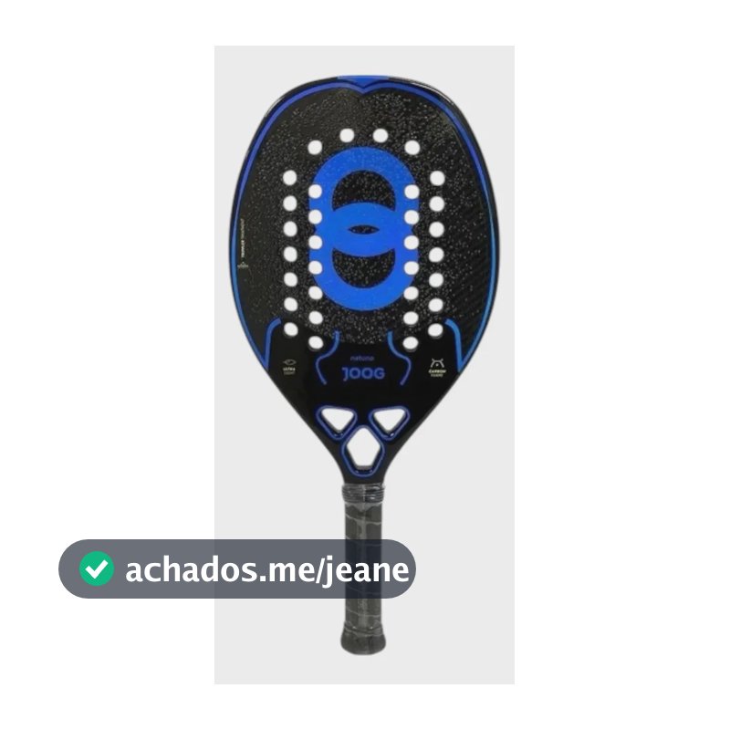Raquete Beach Tennis Profissional Joog Netuno Carbono 3k Azul