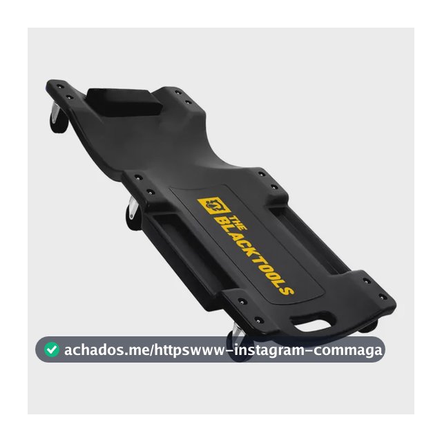 Carrinho Tipo Esteira Para Mecânico Profissional Com Encosto BTE2000 The Black Tools