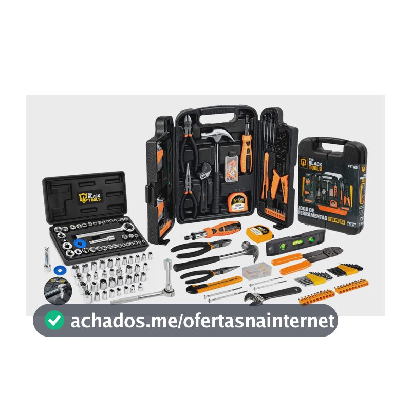 Kit Jogo De Ferramentas Completo C/ Soquetes E Chaves TBT12940K The Black Tools