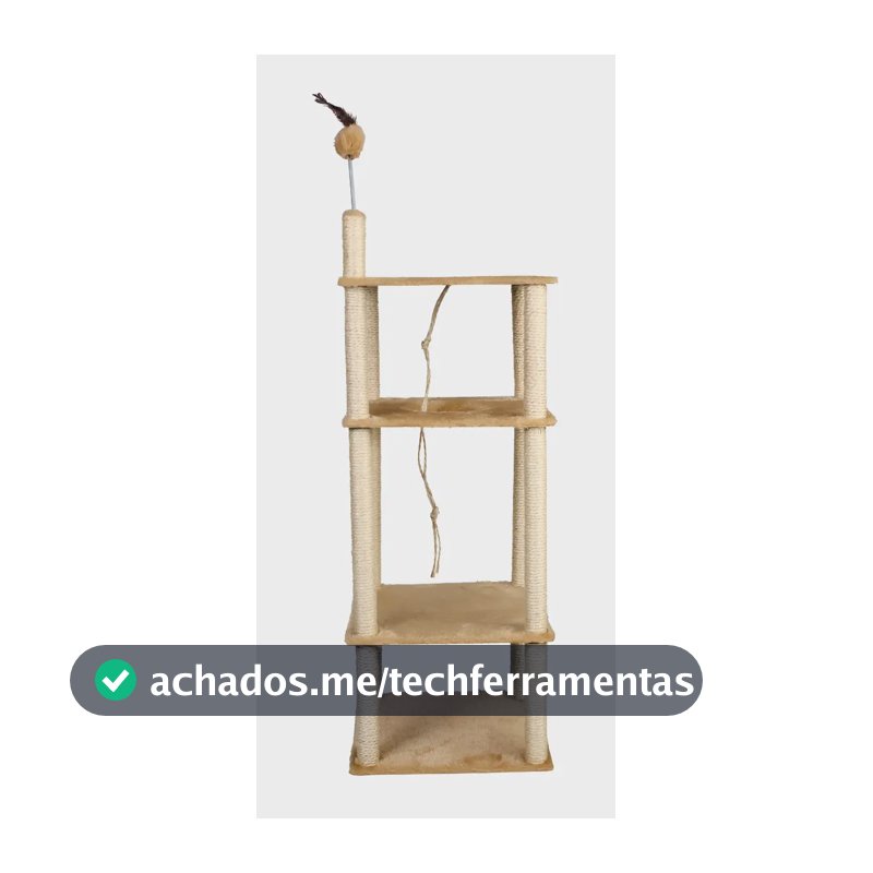 Arranhador Gato Torre 4 Andares Gigante Cor Bege