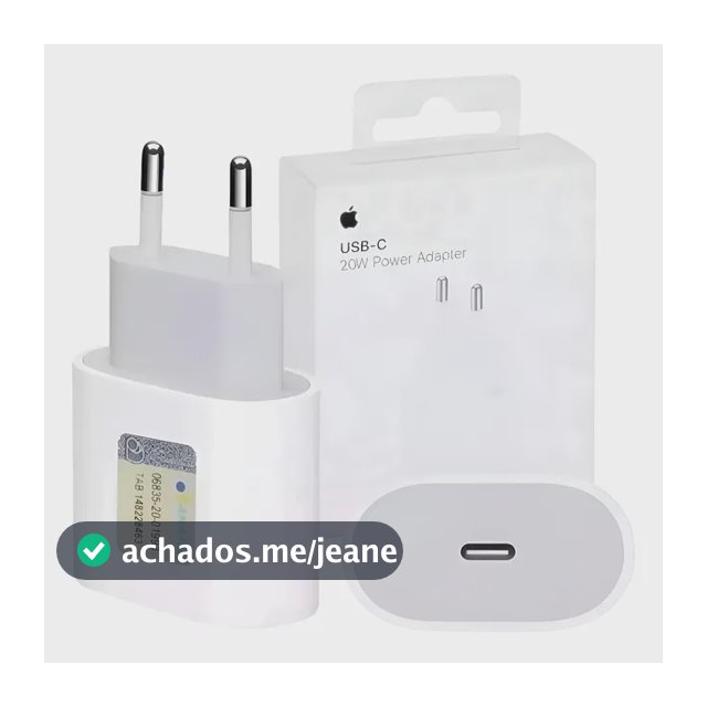 Carregador Apple iPhone Usb-c Power Adapter 20w Branco