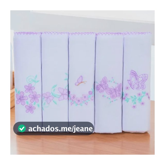Kit 5 Fraldas De Pano Bordadas C/ Bainha Tecido Duplo
