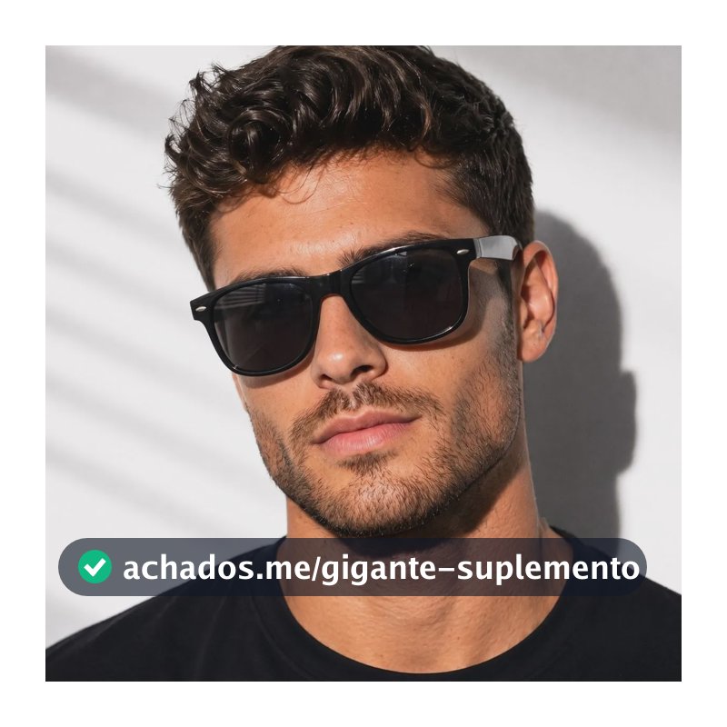 Óculos De Sol Tendência Unissex Uv400 Acetato Lux Glasses Armação Preta Lente Preta