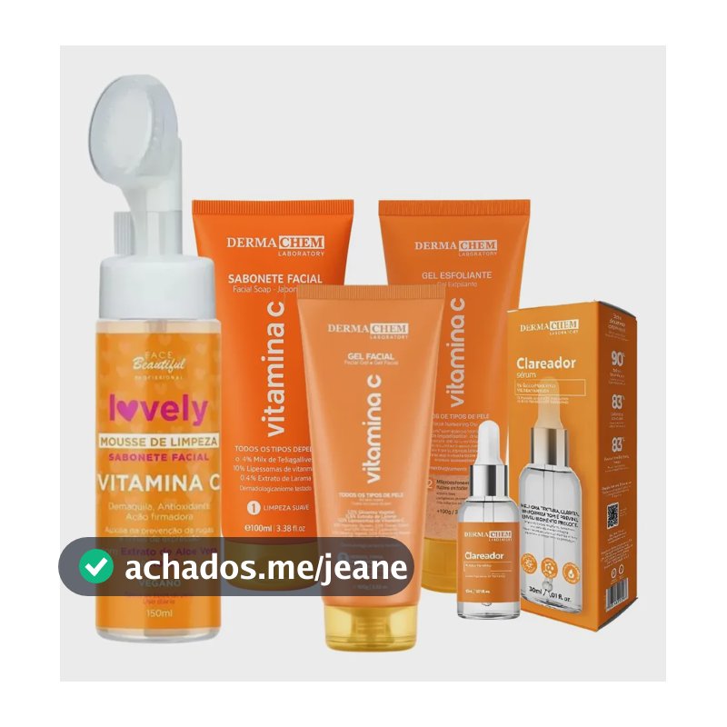 Skincare Anti-idade Dermachem+sérum Clareador+mousse Micelar