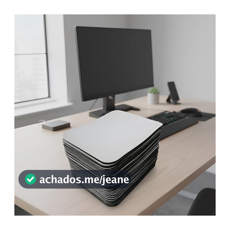 Mouse Pad Para Sublimação 20x25 Cm Para Personalizar 100 Un Branco Liso