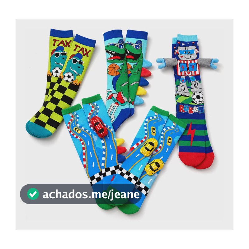 Meia Maluca Infantil Divertida 3d Presente Fofa Relevo Menino Modelo: Aleatorio Personagens 23-34