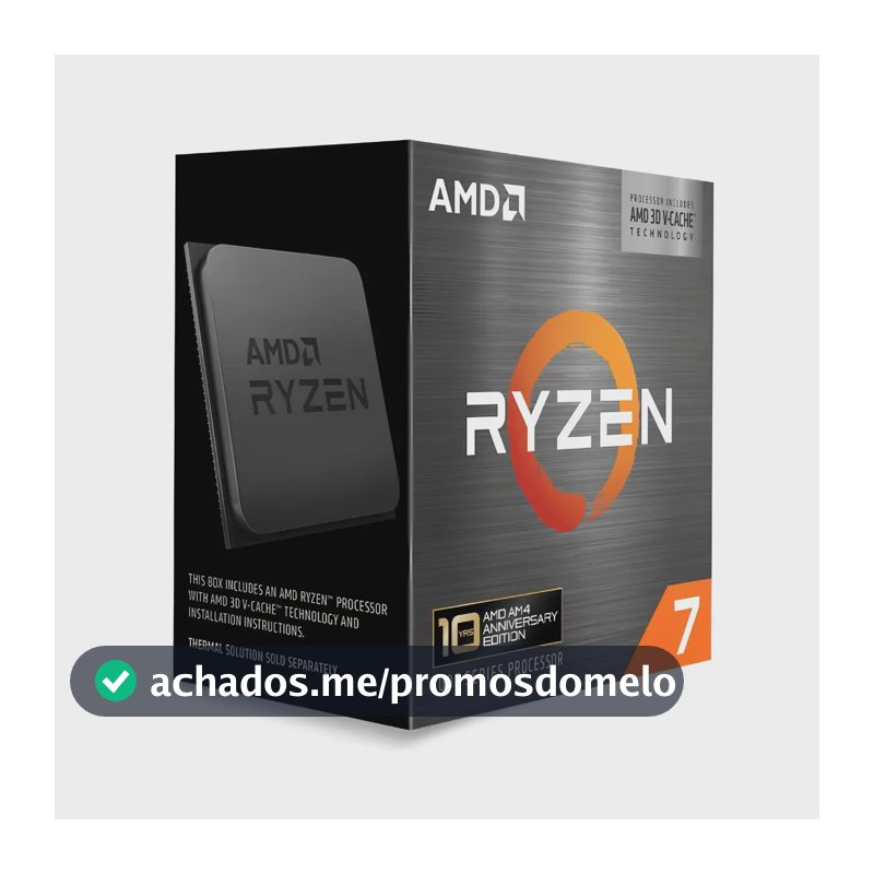 Processador Amd Ryzen 7 5800x3d, 4.5ghz Turbo,cache 96mb Am4