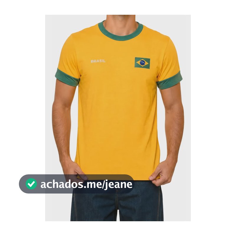 Camisa Brasil Licenciada Masculina Eleição Copa Oficial Amarelo G