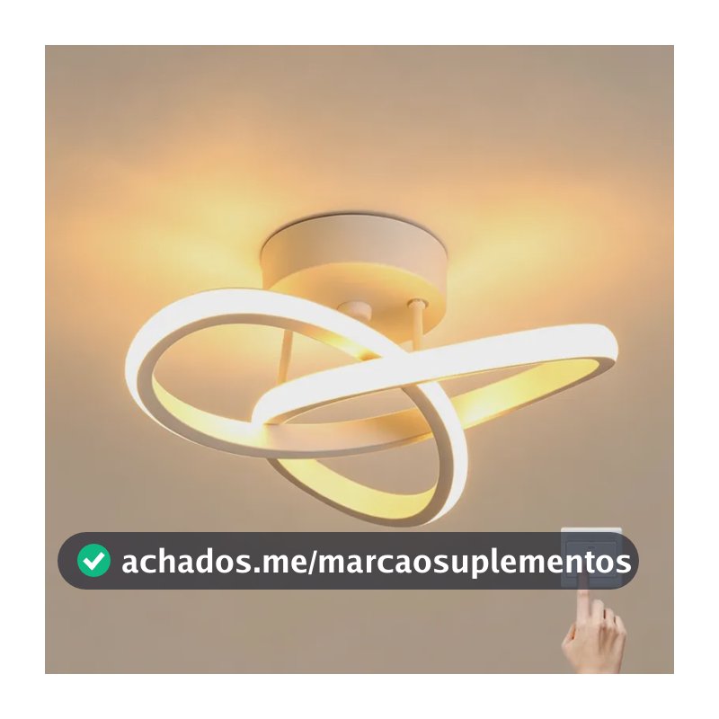 Luminaria Teto Led,pendente Lustre Moderna Para Quarto Sala 127/220v Branco