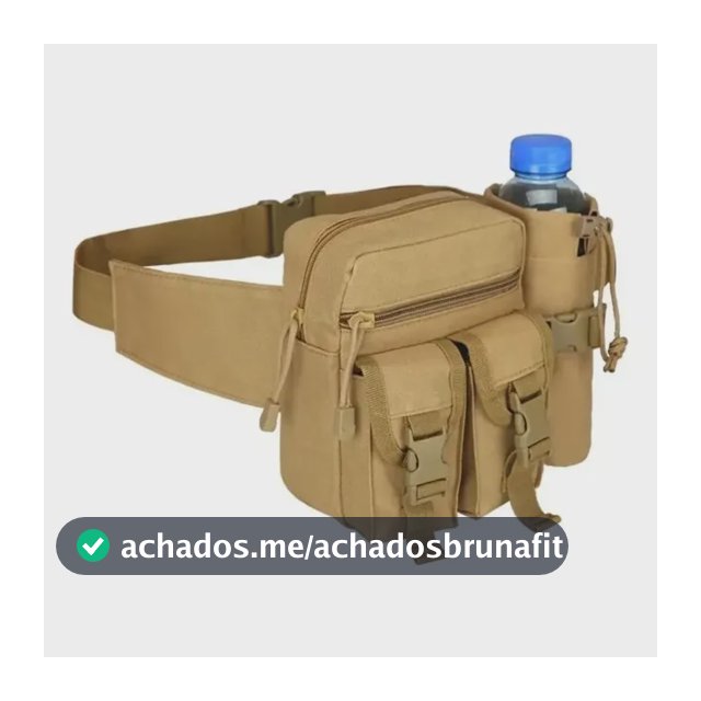 Bolsa Camping Porta Garrafa Trilha Caminhada Pochete Militar