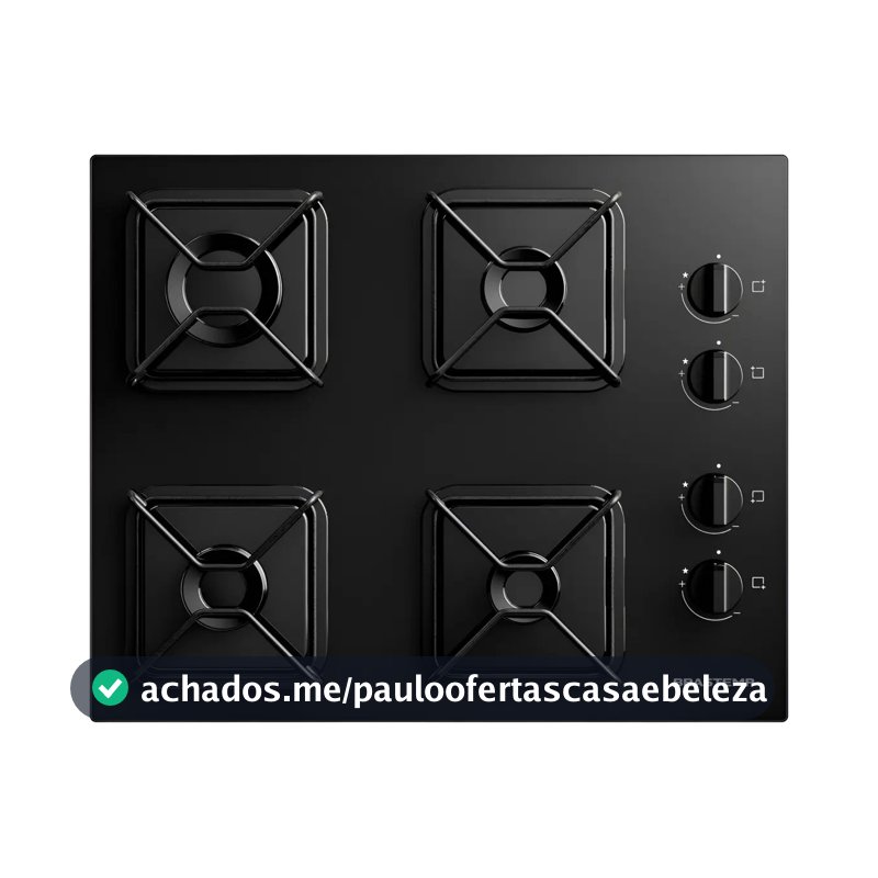 Cooktop Brastemp a Gás 4 Bocas com Grades de Ferro - BDD61BE