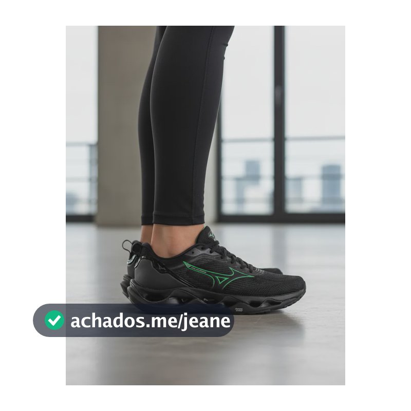 Tênis Mizuno Stratos 3 Esportivo Academia Treino Corrida Preto Liso 41