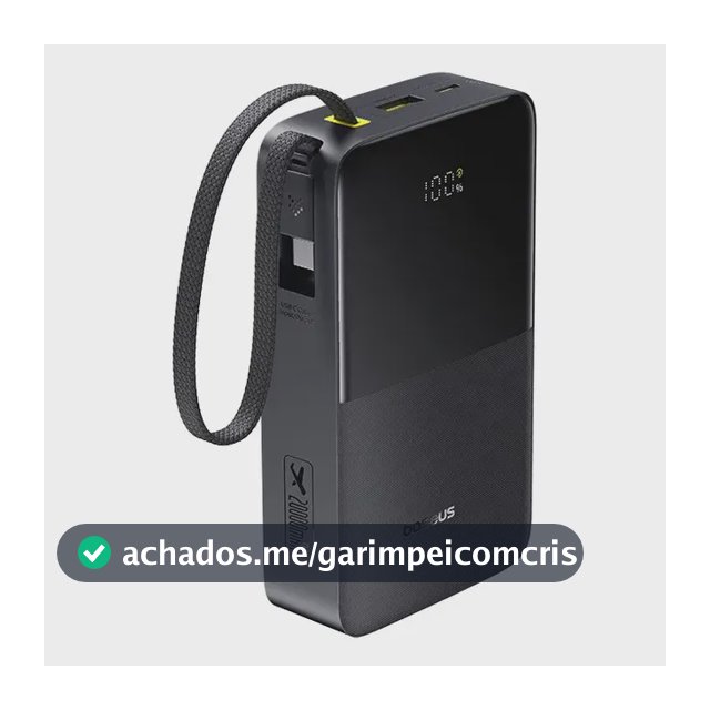 Power Bank Baseus Turbo Bipow2 Pro 20000mah 22.5w Cor Preto