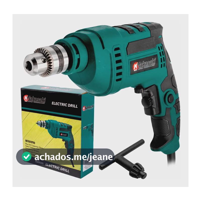 Furadeira Parafusadeira Elétrica Reversível 850w 3/8  10mm Azul-aço 220v 50/60hz